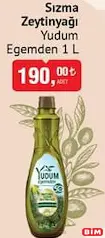 YUDUM EGEMDEN SIZMA ZEYTİNYAĞI 1 L YUDUM EGEMDEN SIZMA ZEYTİNYAĞI 1 L